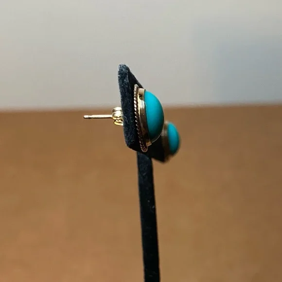Vintage 14K Turquoise Stud Earrings